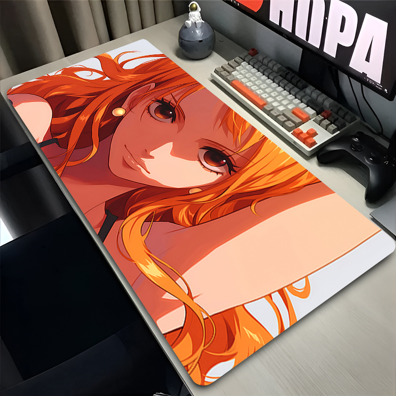 Laptop Accessories For Gaming - แผ่นรองเมาส์ลายการ์ตูนน่ารัก วันพีซ นามิ สำหรับเกมเมอร์ คีย์บอร์ด โต๊ะทำงาน
