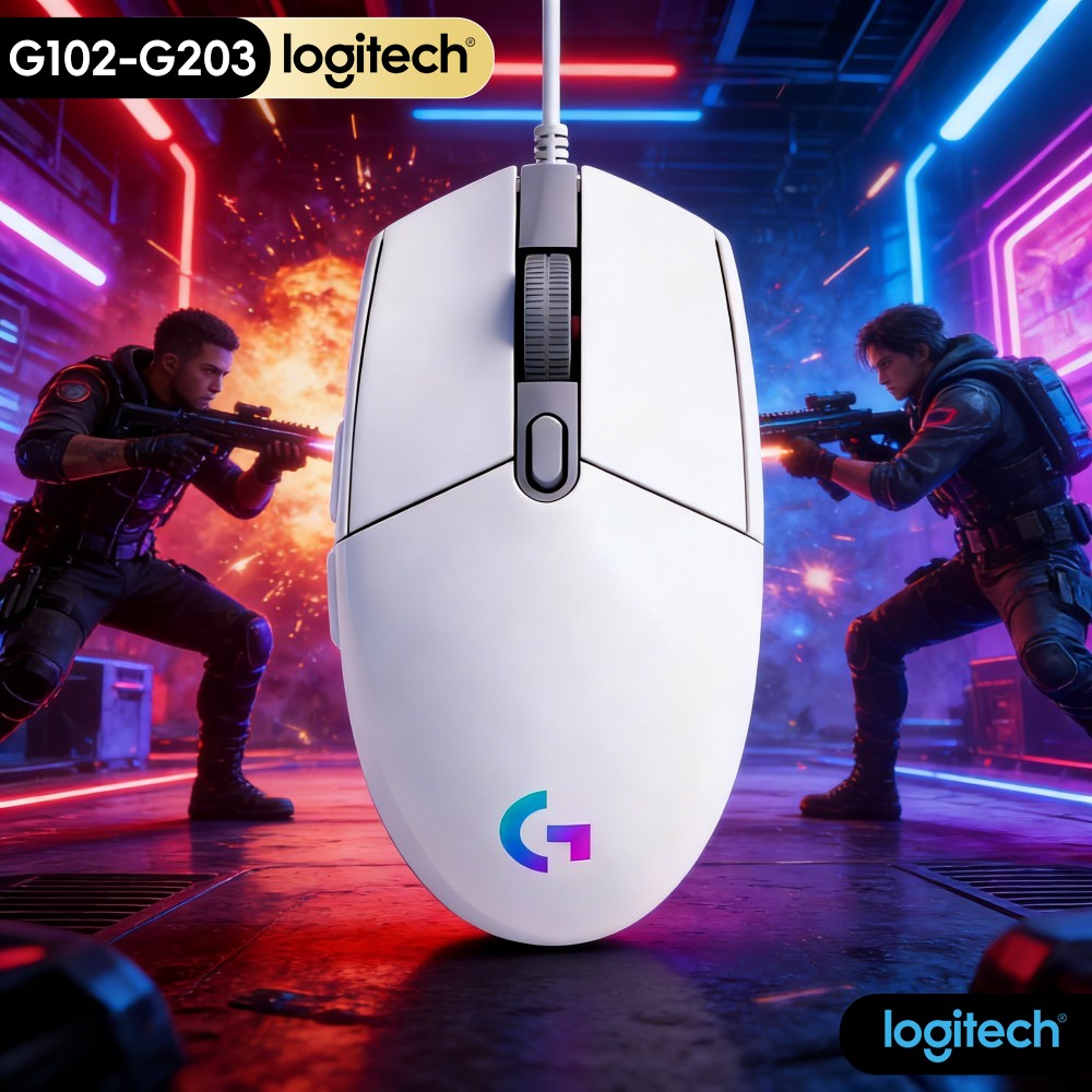 Logitech Mouse G203 - G102 เมาส์ Logitech G203 Prodigy รุ่นดั้งเดิม,