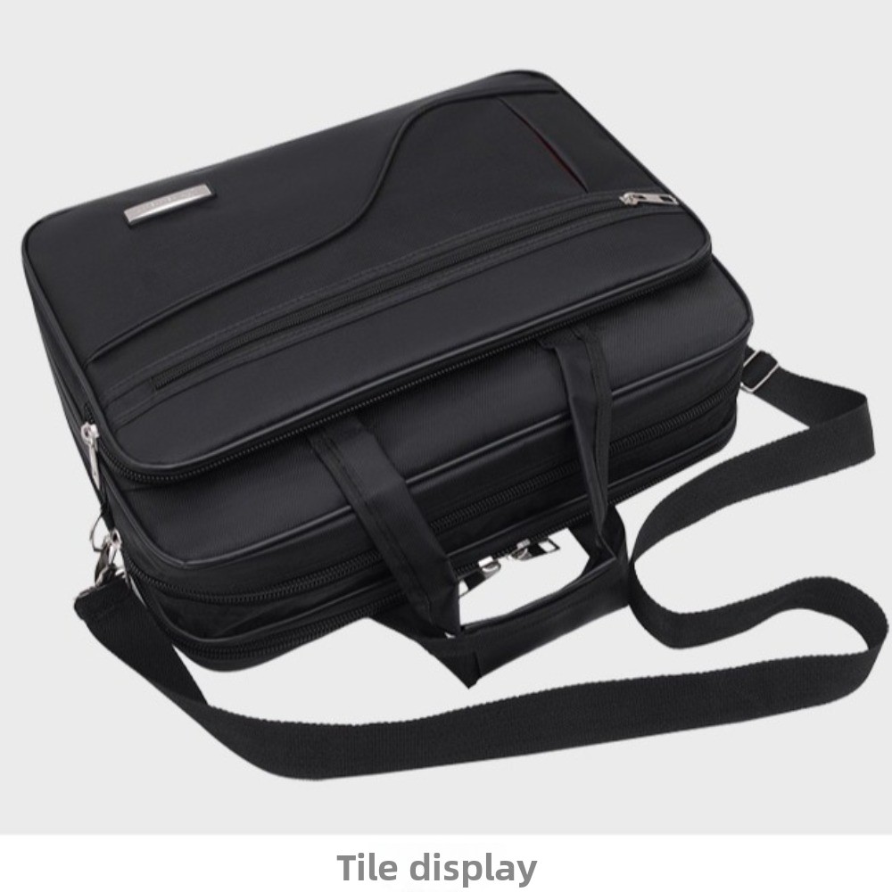 Laptop Accessories Pouch - กระเป๋าใส่แล็ปท็อปผ้าอ็อกซ์ฟอร์ด กระเป๋าสะพายไหล่ อุปกรณ์เสริม กระเป๋าเอกสารความจุขนาดใหญ่ ผ้าอ็อกซ์ฟอร์ดความจุขนาดใหญ่