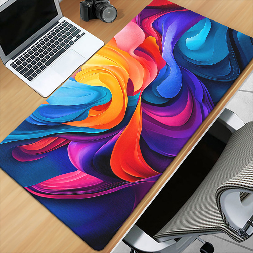 Laptop Accessories Brand - แผ่นรองเมาส์ดิจิตอลแบรนด์โมเดิร์น แผ่นรองเล่นเกมลายเหล็ก ยางกันลื่น สำหรับสำนักงาน พีซี เกมเมอร์