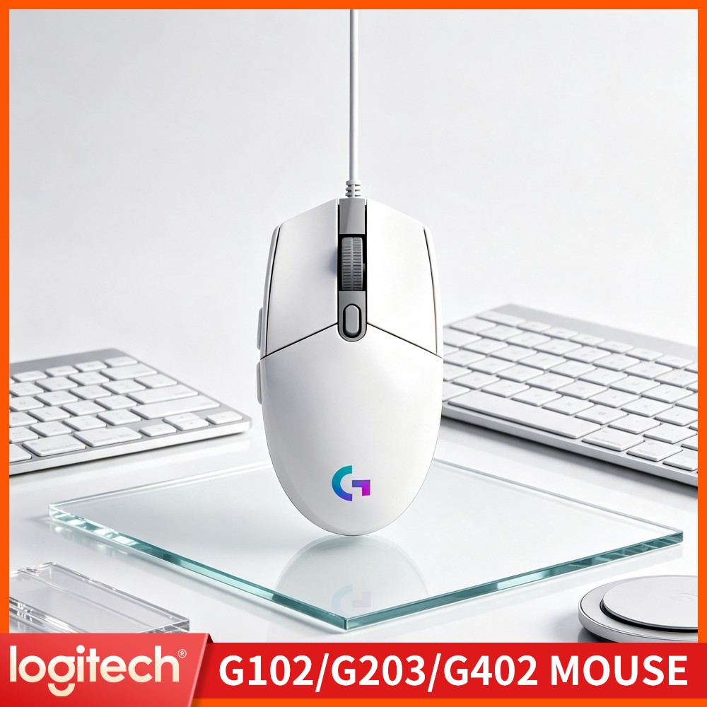 Logitech Mouse G203 - เมาส์เกมมิ่งแบบมีสาย Logitech G203 ปุ่มฟังก์ชัน 6 ปุ่ม
