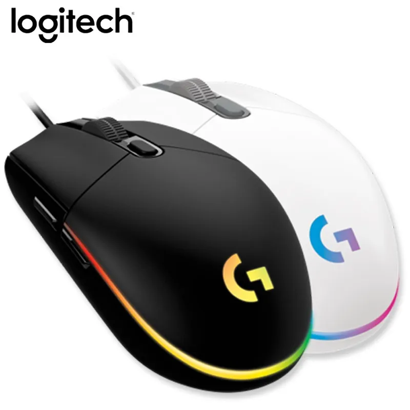 Logitech Mouse G203 - โลจิเทค G102 เมาส์เกมมิ่งตามหลักสรีรศาสตร์รุ่นที่สอง 6 ปุ่ม 8000