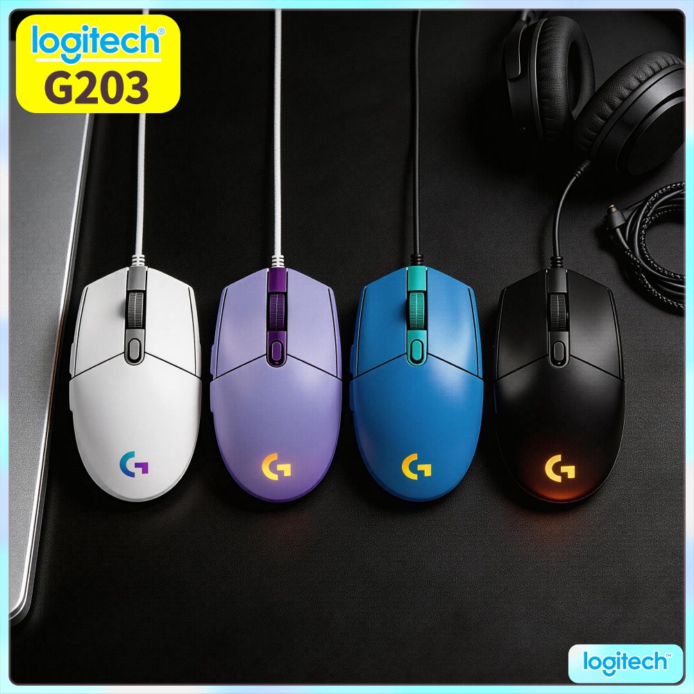 เมาส์เกมมิ่งแบบมีสาย Logitech  - Logitech Mouse G203 บทวิจารณ์และราคา