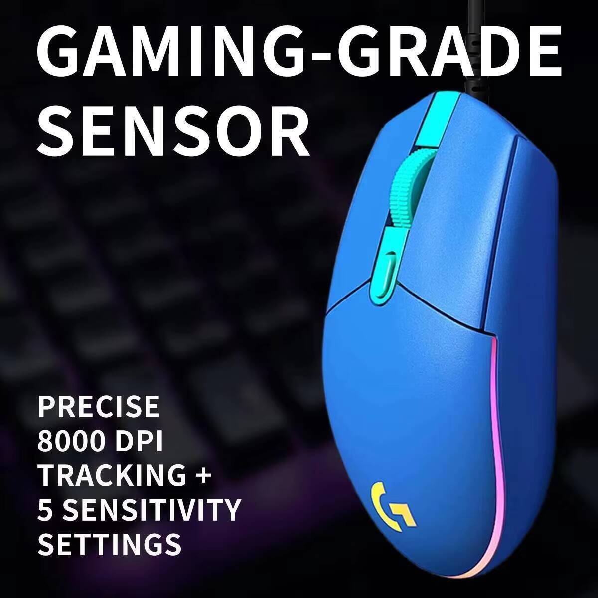 เมาส์เกมมิ่งแบบมีสาย Logitech  - Logitech Mouse G203 บทวิจารณ์และราคา