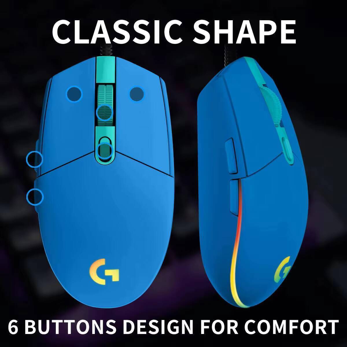 เมาส์เกมมิ่ง Logitech G203 เซ็ - Logitech Mouse G203 บทวิจารณ์และราคา