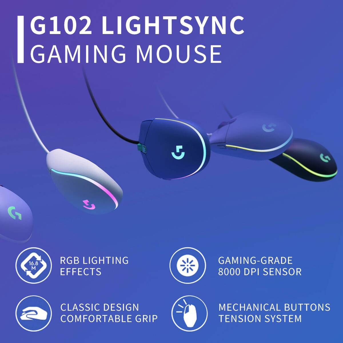 เมาส์ Logitech G203, เมาส์เกมม - Logitech Mouse G203 บทวิจารณ์และราคา