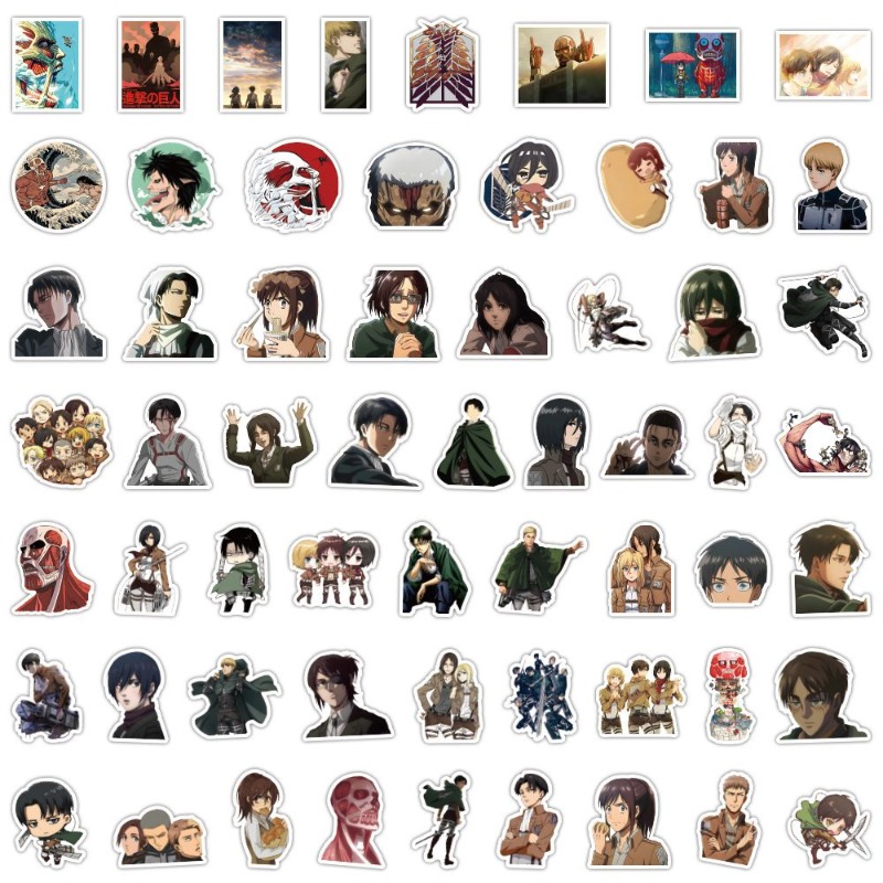 60 ชิ้นสติกเกอร์อนิเมะ Attack  - Laptop Accessories Aesthetic บทวิจารณ์และราคา