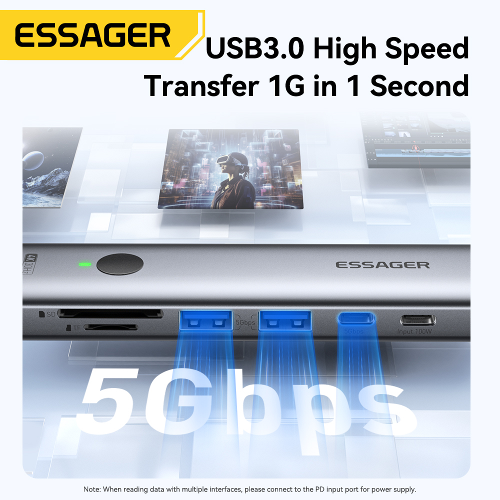 Essager USB C HUB 4K 7-in-1 ปร - Usb C Docking Hub บทวิจารณ์และราคา