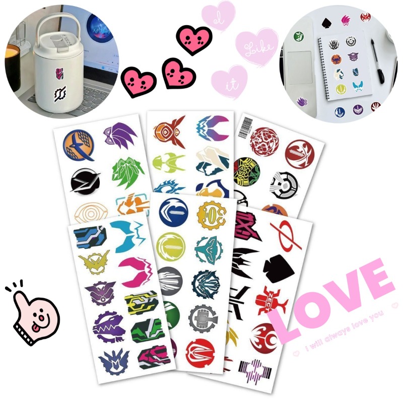 60 แผ่นสติกเกอร์โลโก้คาเมนไรเด - Laptop Accessories Aesthetic บทวิจารณ์และราคา
